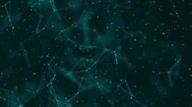 Parlayan çizgi ve noktalardan oluşan dijital bir pleksus. Soyut arkaplan. Ultra geniş çizim. Ağ ya da bağlantı. 3d oluşturma.