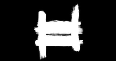 Soyut boya fırçası vuruşu siyah beyaz geçiş arkaplanı, boya sıçraması animasyonu. Fırça darbesi siyah ve beyaz geçiş arkaplanı.