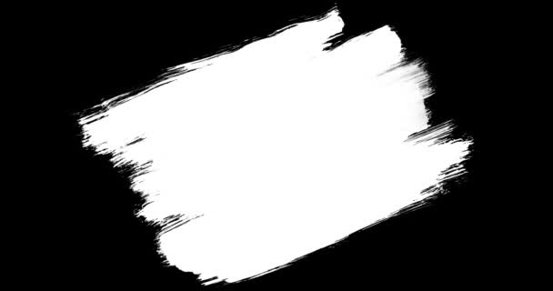 Pincelada abstracta de pincelada fondo de transición en blanco y negro, animación de salpicaduras de pintura. Pincelada de fondo de transición en blanco y negro. — Vídeos de Stock