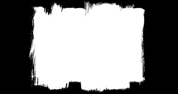 Abstrakt färg pensel stroke svart och vit övergång bakgrund, animation av färg stänk. Pensla stroke svart och vit övergång bakgrund. — Stockvideo