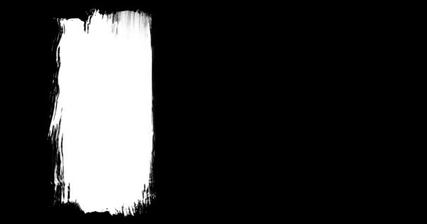 Résumé coup de pinceau noir et blanc fond de transition, animation des éclaboussures de peinture. Coup de pinceau noir et blanc fond de transition. — Video