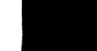 Boyalı Fırça Vuruşu Çerçevesi Giriş Arkaplan / 4k gerçekçi bir el yapımı siyah beyaz boya fırçası doldurma dizisinin animasyonu