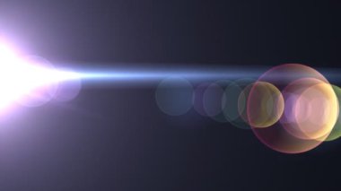 Anamorfik lens patlaması. FHD çözünürlük ışıkları arka plan