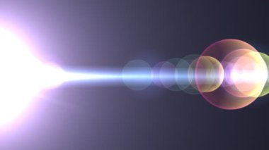 Anamorfik lens patlaması. FHD çözünürlük ışıkları arka plan