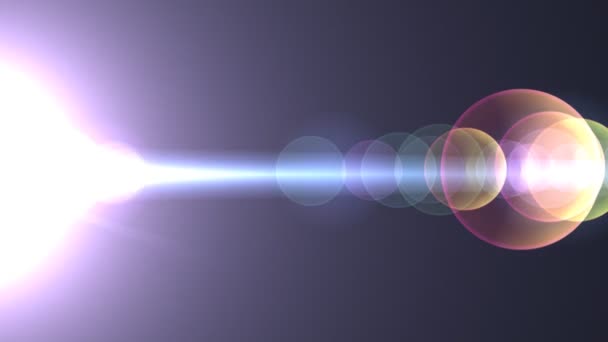 Anamorfik lens patlaması. FHD çözünürlük ışıkları arka plan — Stok video