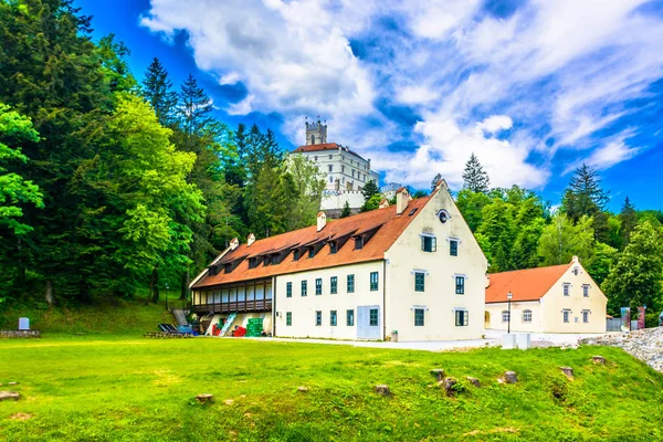 Trakoscan Kale Pitoresk Doğal Kuzey Hırvatistan Trakoscan Kalesi Zagorje Bölgedeki — Stok fotoğraf