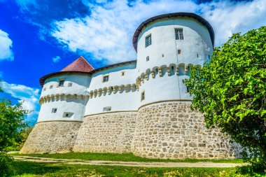 Veliki Tabor doğal fort. / Zagorje bölgesinde, Veliki Tabor pitoresk Simgesel Yapı eski kale doğal manzaraya. 