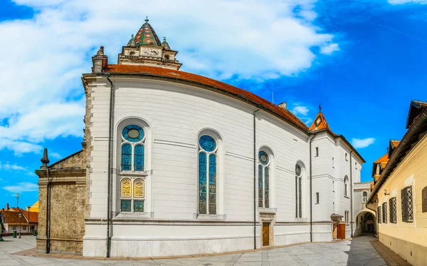 Marija Bistrica Mimari Meydanı Scenic View Adlı Ünlü Marian Tapınak — Stok fotoğraf