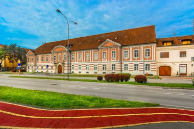Varaždin şehir eski bina. / Varaždin, Hırvatistan Kuzey tarihi kent merkezine iyi binalar doğal manzaraya seyahat hedefleri. 