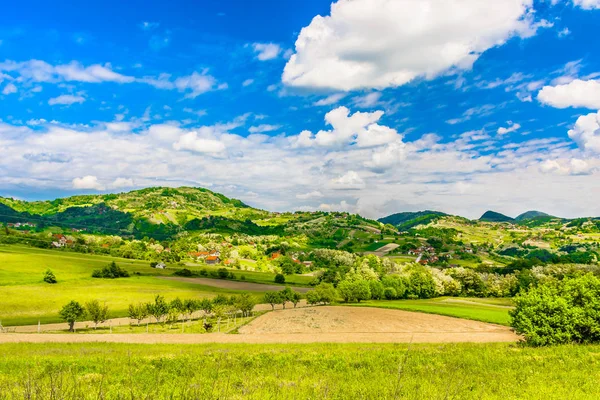 Landschap Natuur Kroatië Zagorje Schilderachtig Uitzicht Pittoreske Kleurrijke Landschap Zagorje — Stockfoto