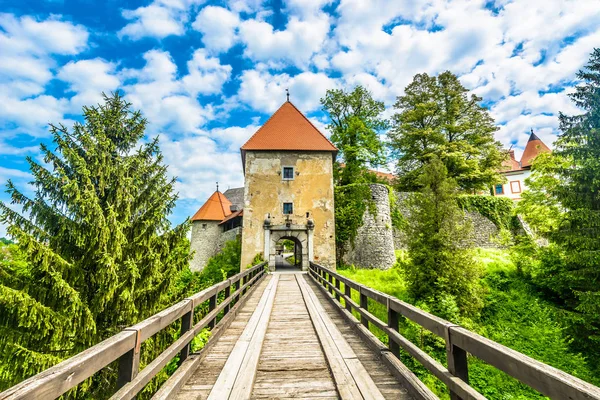 Ozalj Marco Arquitetura Croácia Vista Panorâmica Arquitetura Medieval Cidade Ozalj — Fotografia de Stock