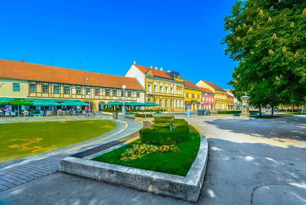 Koprivnica Парк Вулиці Мальовничі Мальовничим Видом Ідилічному Старовинної Архітектури Сіті — стокове фото