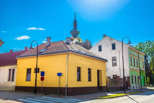 Koprivnica Färgglada Arkitekturen Springtime Vacker Utsikt Färgglada Arkitekturen Staden Centrerar — Stockfoto