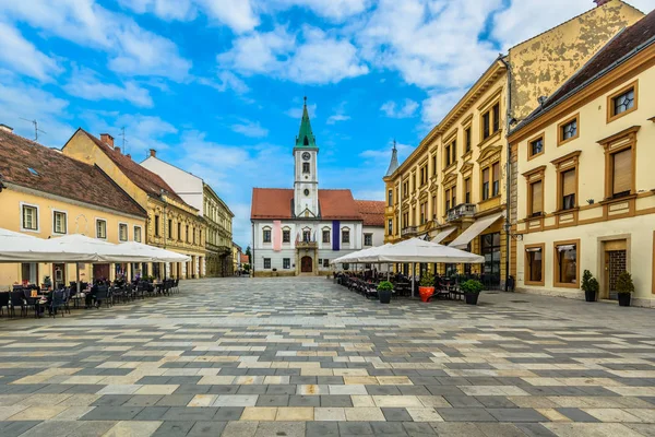 Varazdin Centre Historique Vue Panoramique Célèbre Station Touristique Croatie Ancienne — Photo