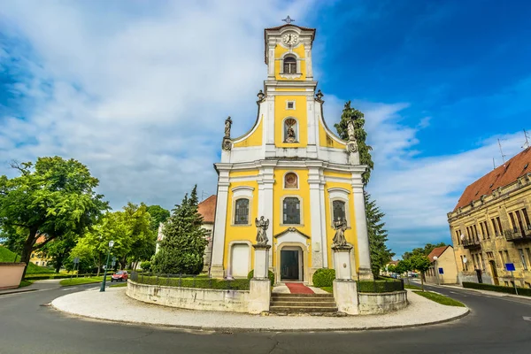 Kościół Varazdin Miejsc Miasta Ośrodki Turystyczne Chorwacki Malowniczy Widok Kamienne — Zdjęcie stockowe