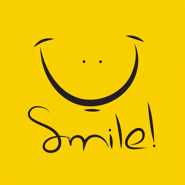 Smiley Lettering Smile Card Fools Day Vector Illustration — Stock Vector