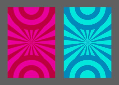 Parlak yaz çocuklar el ilanı, karikatür arka plan ışınları, Bebek Doğum günü daveti ile sirk. Vektör çizim