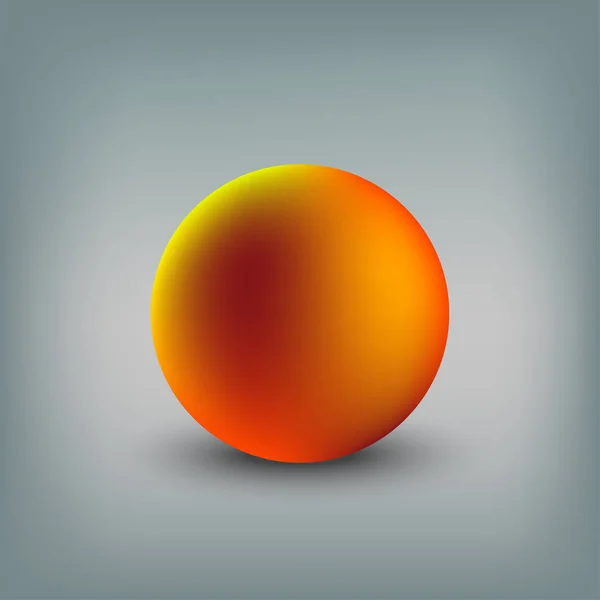 Matt Bollen Isolerade Golden Sphere Geometriska Objekt Forma Vektorillustration — Stock vektor