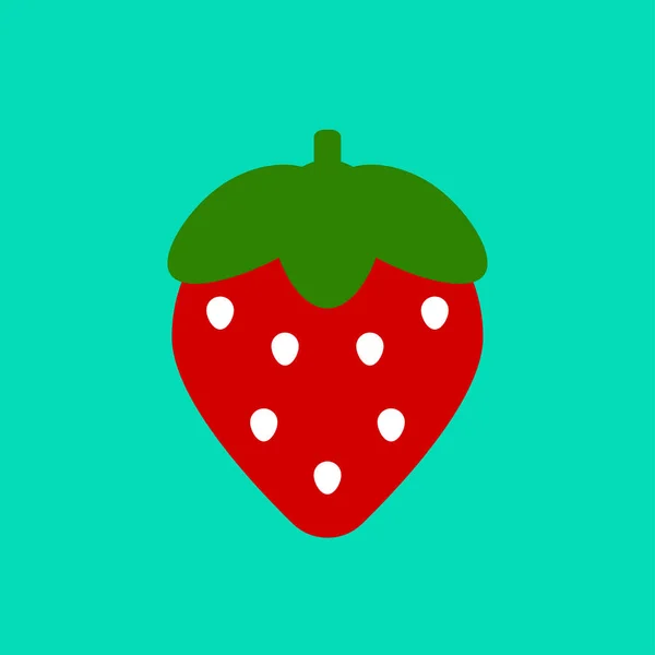 Strawberry Icon Cartoon Berry Vector Graphic Design — Stock Vector
