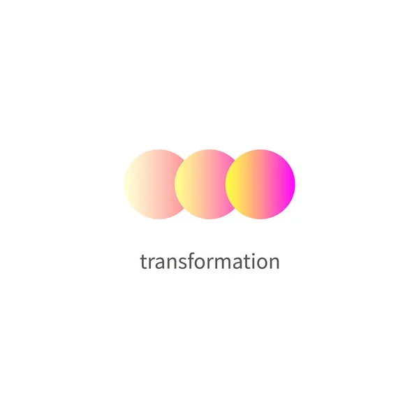 Logotipo Cambio Transformación Icono Negocios Innovación Desarrollo Coach Coaching Ilustración — Vector de stock