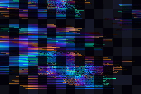 고장입니다 디자인에 레트로 패턴입니다 결함이 글리치 디지털 — 스톡 벡터