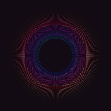 Gökkuşağı dairesi vektör güneş patlaması. Renkli güneş ışınları. Işınlar ile çerçeve.