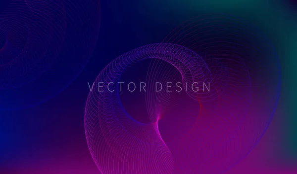 Futuristische Banner Met Spiraal Trend Abstracte Achtergrond Met Kleurovergang Minimalistische — Stockvector