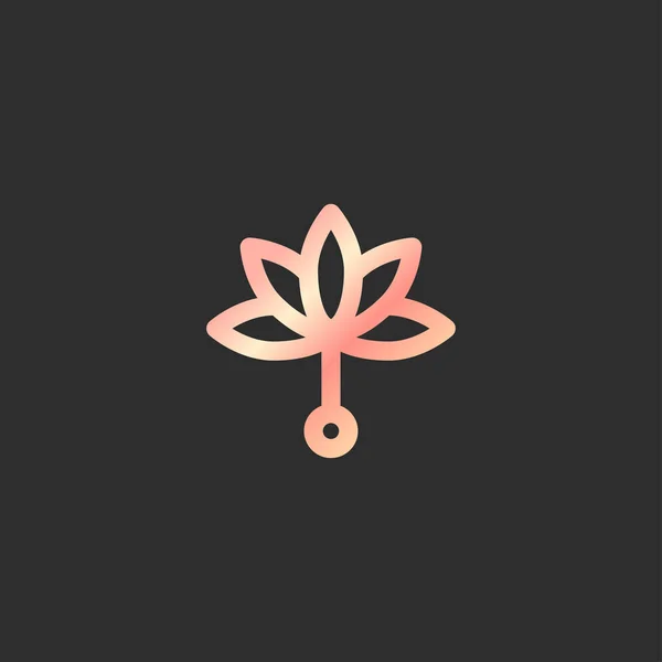 Lluxury Εικονίδιο Σαλόνι Ομορφιάς Λογότυπο Γραμμή Λουλούδι Αφηρημένη Λουλούδι Ομορφιά — Διανυσματικό Αρχείο