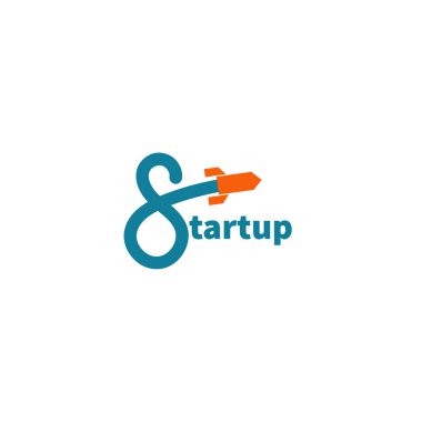 Başlangıç simgesi, word başlangıç ve roket, vektör iş simgesi