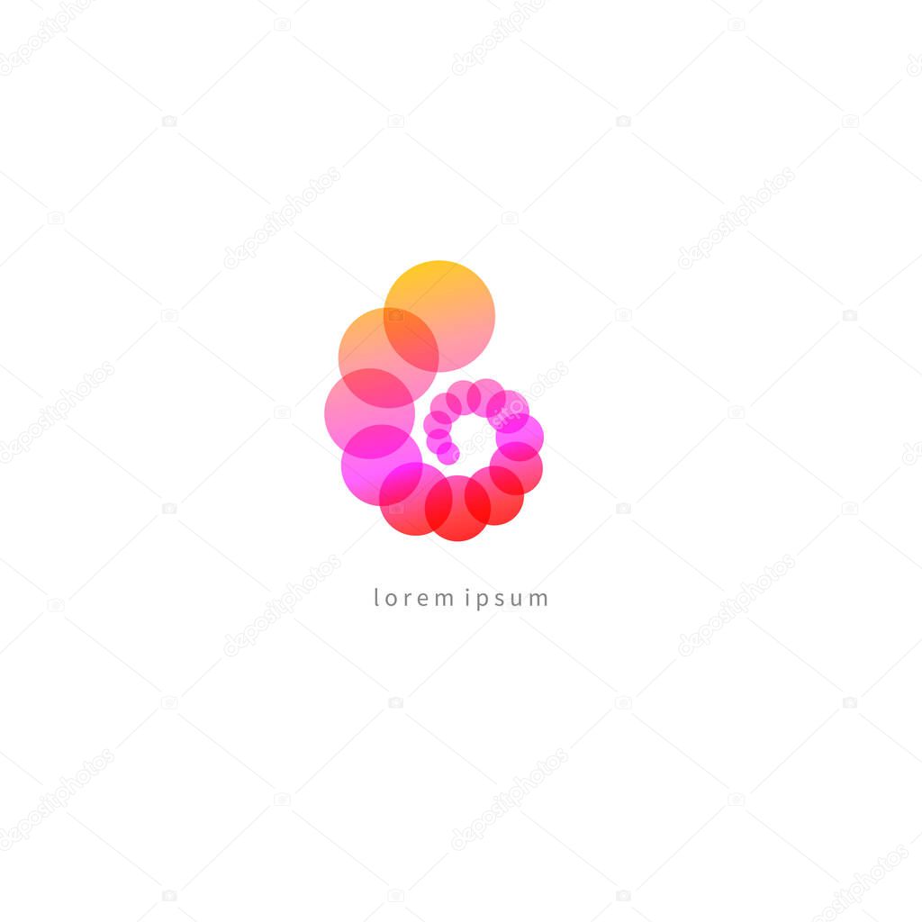 Coaching icon, coach logo, mentor, gradient vector spiral, symbol of development