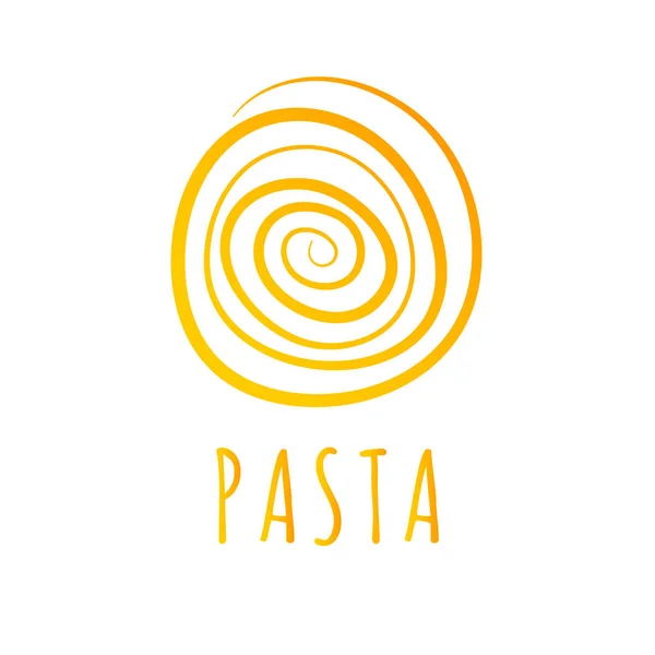 Těstoviny Spirály Ikona Abstraktní Špagety Těstoviny Vektorový Grafický Prvek — Stockový vektor