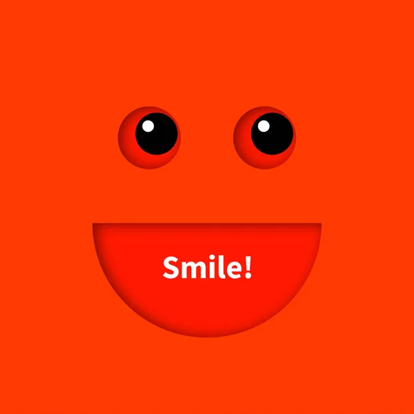 Smiling face and wish smile — Stock Vector