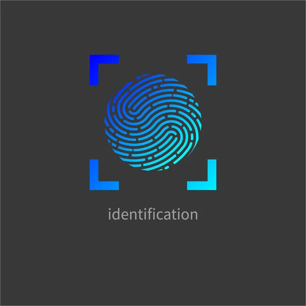 Empreinte digitale, identification personnelle — Image vectorielle