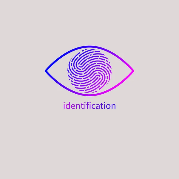 Eye with fingerprint — Stock Vector