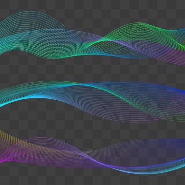 Renkli çizgiler abstract, karışım dalgalı çizgiler, sunu öğesi, eğri Degrade çizgiler, dinamik tasarım öğeleri taşıma. Esp10 vektör