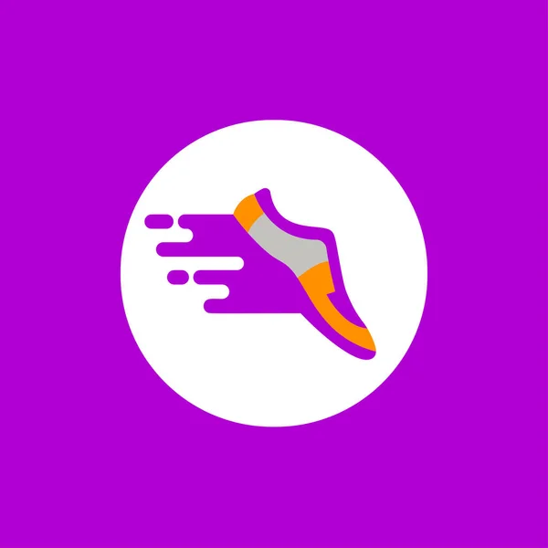 Logo Turnschuhe Mit Geschwindigkeit Jogging Symbol Sportschuhe Symbol Vektorillustration — Stockvektor