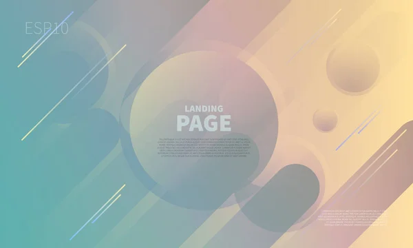 Zielseite Präsentationsvorlage Abstrakter Hintergrund Farbige Web Design Seite Minimale Komposition — Stockvektor