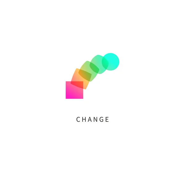 Transformação Logotipo Mudança Ícone Crescimento Ícone Treinamento Símbolo Evolução Desenvolvimento — Vetor de Stock