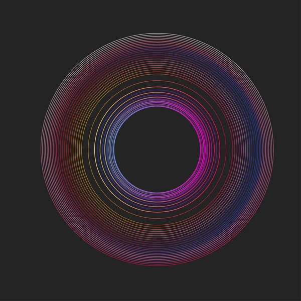 Kreis Farbe Musik Welle — Stockvektor