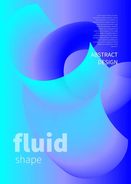Kleurovergang blauwe toekomstige poster — Stockvector