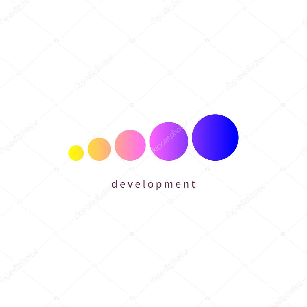 Logo transform, icon change, icon growth, symbol training, evolution, development, logo education, business coach logo, evolution sign, personal life coaching Vector