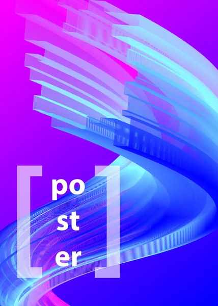 Dynamischer Digitaler Gradient Zukunftswelle Abstraktes Modernes Banner Farbspritzer Trendpräsentation Musikposter — Stockvektor