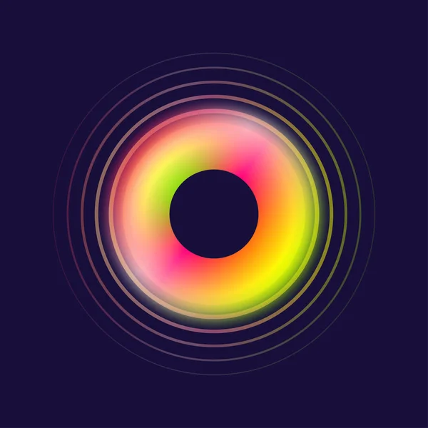 发光板 音乐专辑元素 数字音乐 空间盘 流体圆圈 Esp10 矢量插图 — 图库矢量图片
