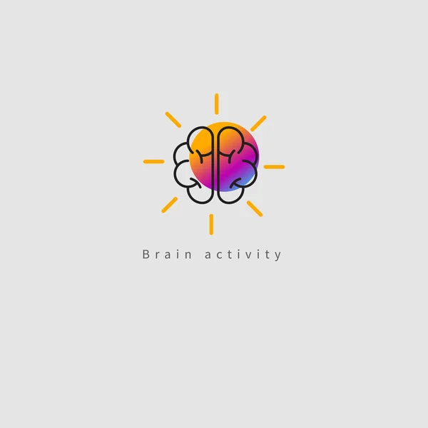 Brain activity, mental health — Stock Vector