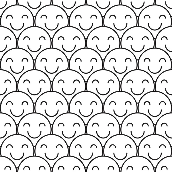 Crowd of smiling people — Stock Vector