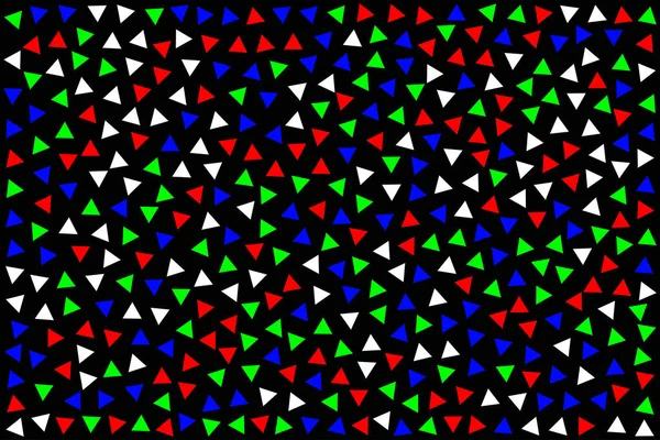 Круги и треугольники на черном фоне — стоковый вектор