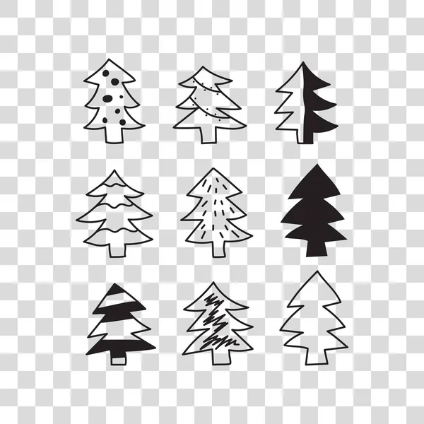 Иконы рождественских елок — стоковый вектор