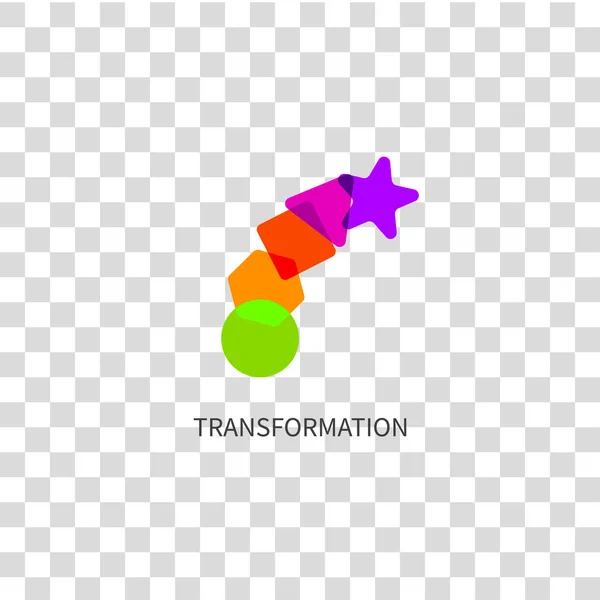 Transformation du logo, changement d'icône — Image vectorielle