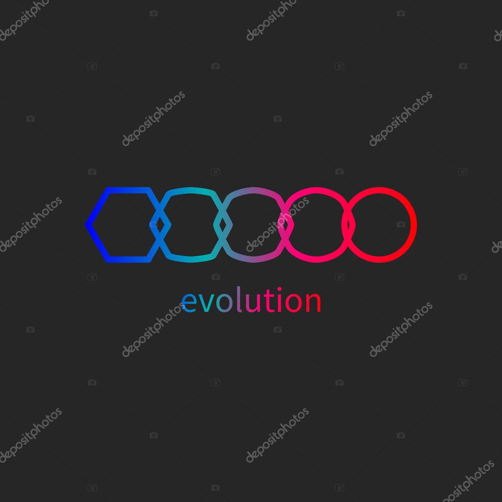 Change icon, transformation, evolution, development coaching color logo Vector illustration