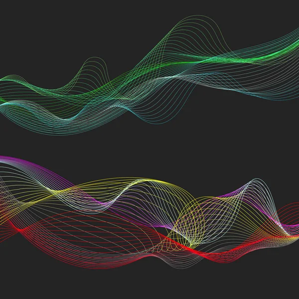 Lignes ondulées définies — Image vectorielle